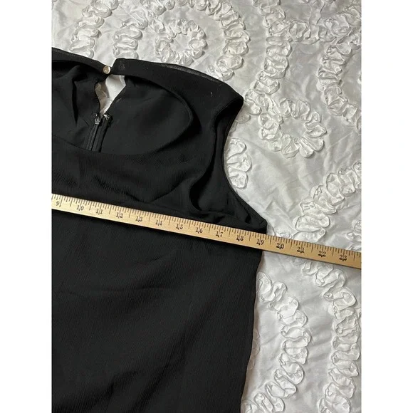 Tommy Hilfiger Black Sleeveless‎ Ruffle Hem Dress Women Sz 14 Little Black dress - Picture 7 of 8